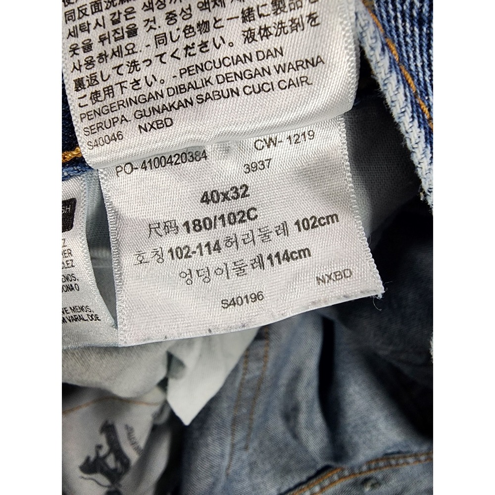 Levi's 505 Regular Fit Jeans Mens 40x32 Blue Medium Wash Straight Leg Classic - Picture 5 of 11
